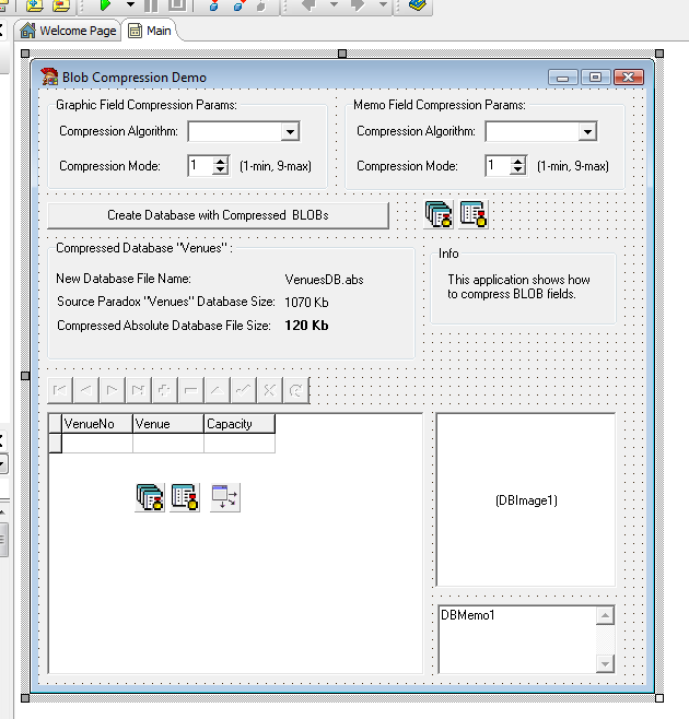 Blob Compression Delphi Example