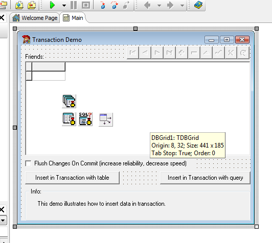 Transaction Delphi Example