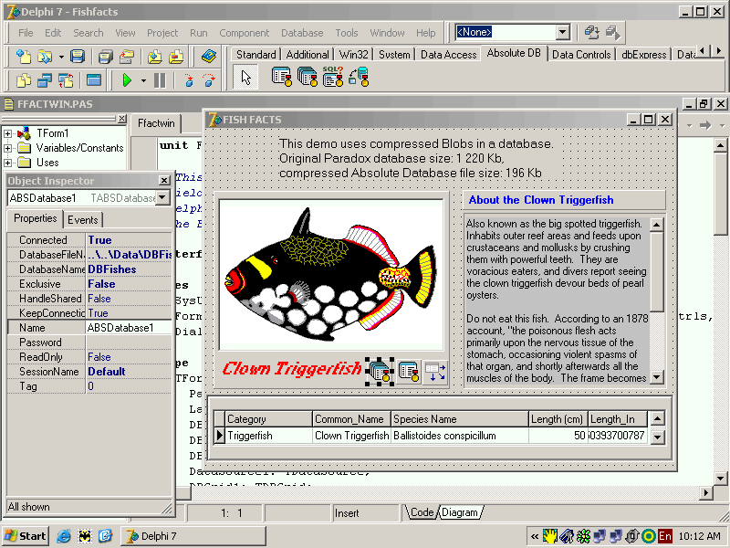 Screenshot of Absolute Database 5.11