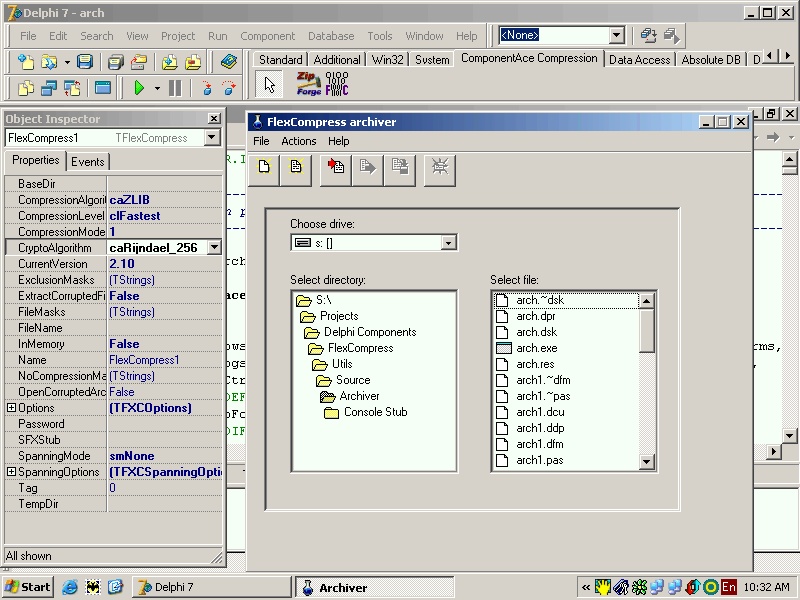 Screenshot of FlexCompress