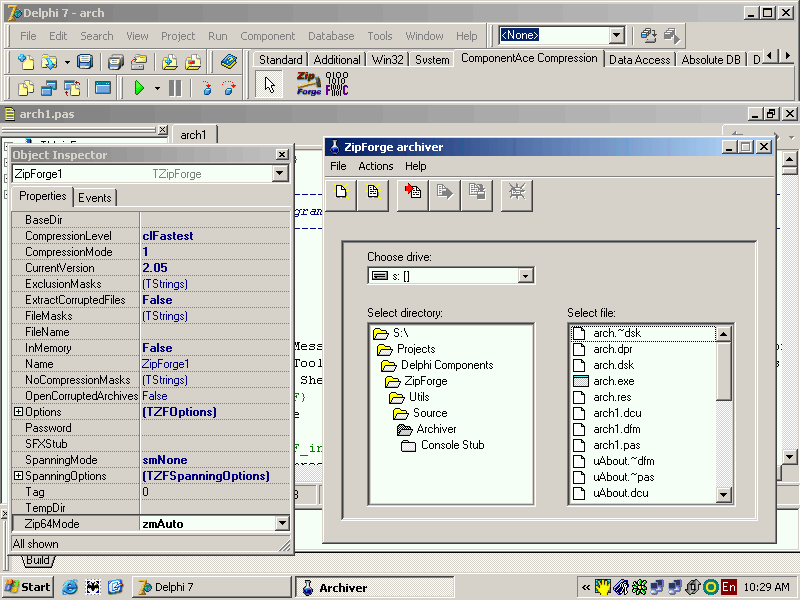 Screenshot of ZipForge 2.67