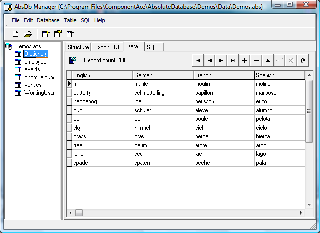 Db Manager Screenshot