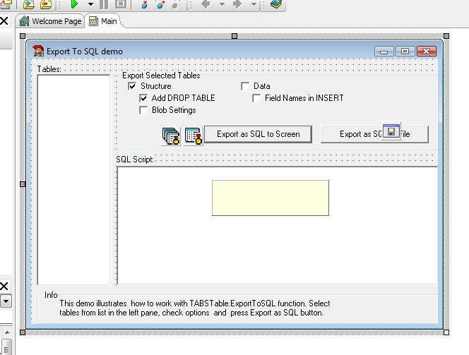 Export To Sql Delphi Example